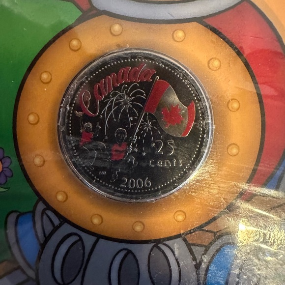 2006 25 Cent Oh Canada Coin in Coloured Folder with Crayons - Picture 5 of 8